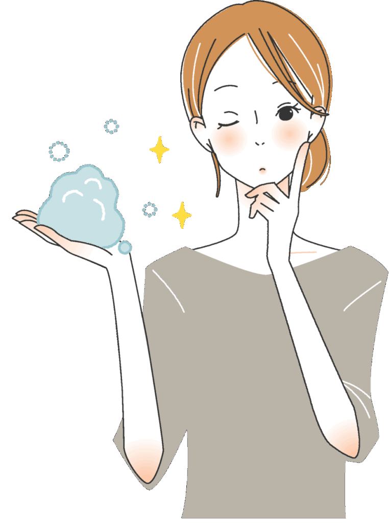 パックをしている女性